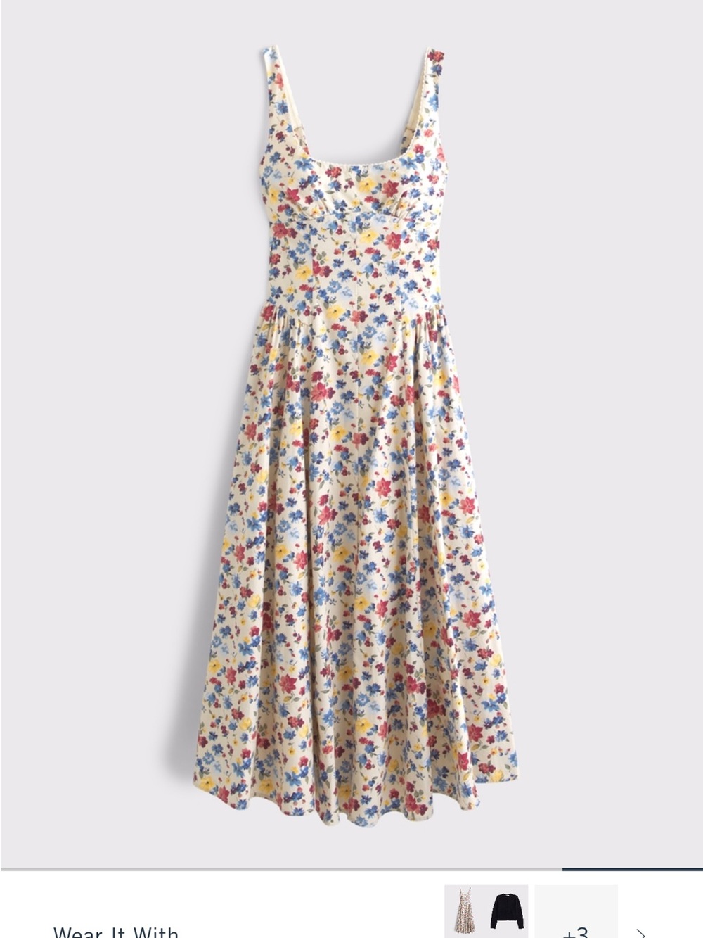 Abercrombie Dylan Floral Midi Dress MP - Picture 4 of 5